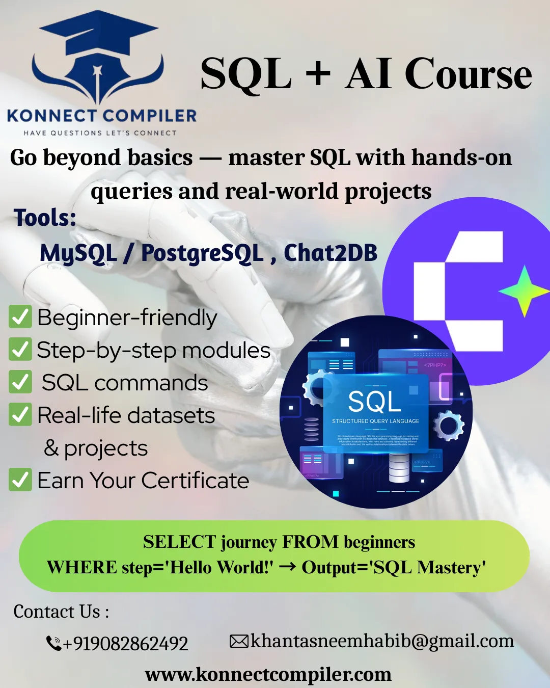 SQL & AI-Integrated Database Training by Khan Tasneem