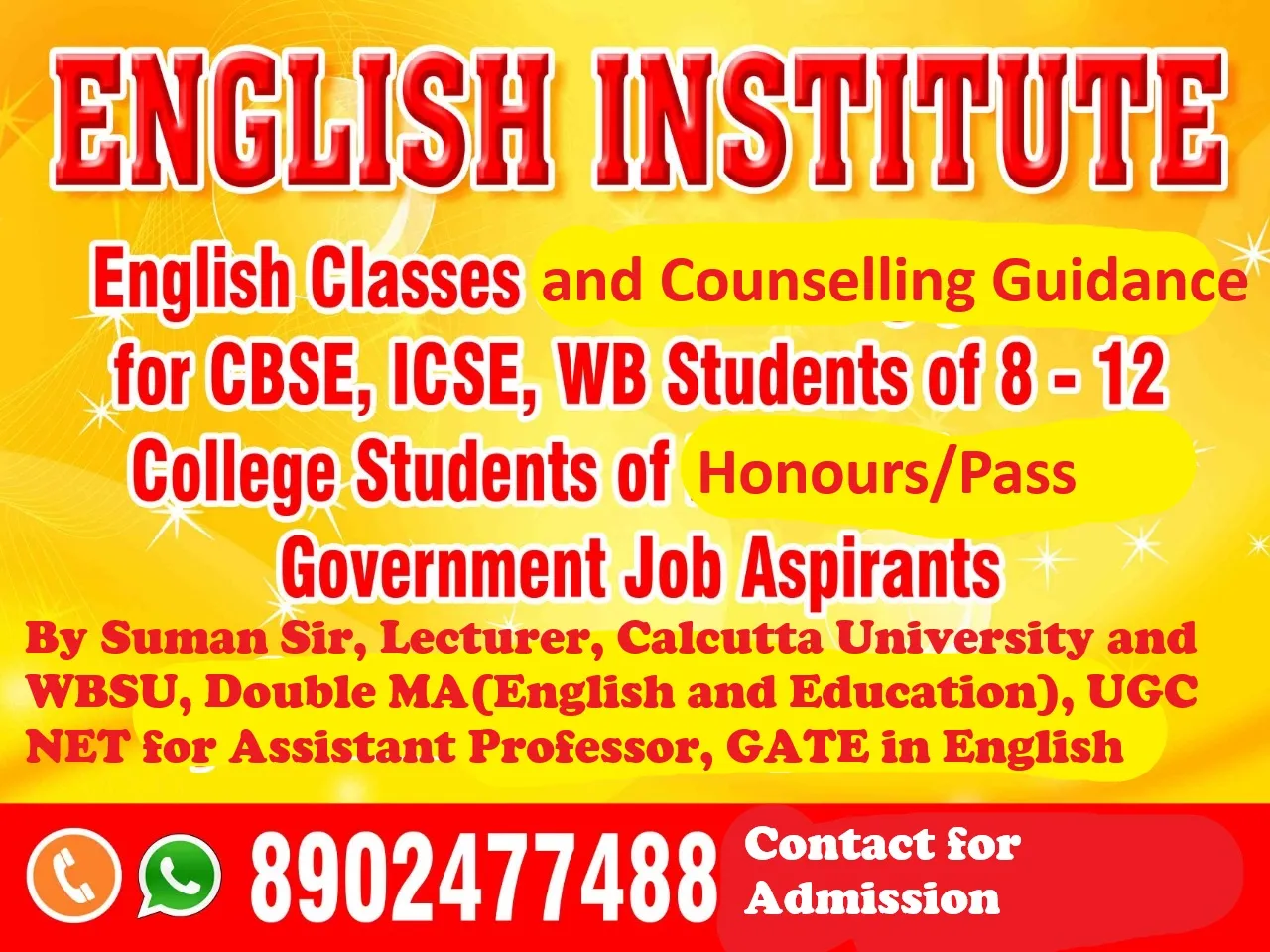 English Mastery for Honours, Government Exams & Spoken English by Suman Adak