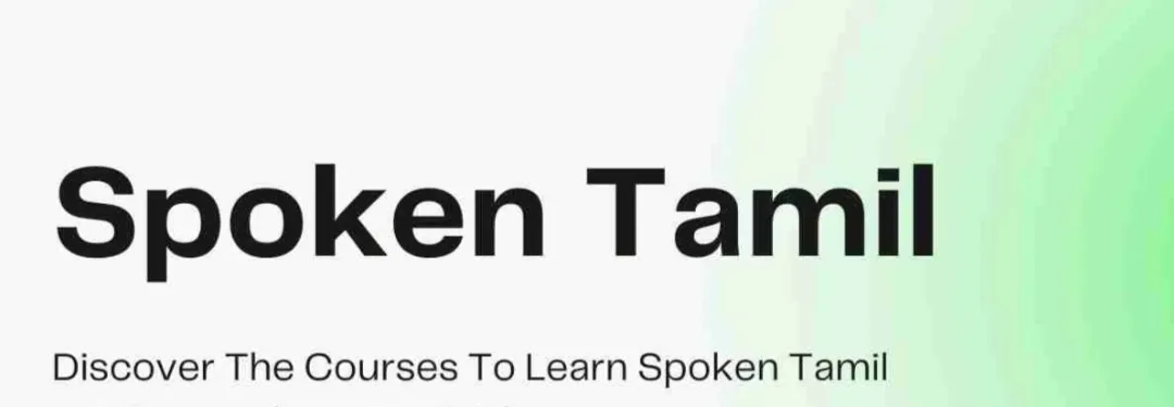 Tamil Course by Preethishree Shankari