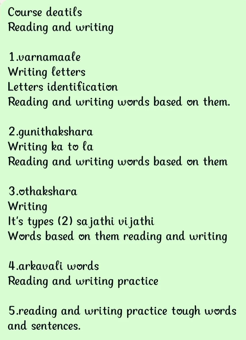 Kannada reading and writing course for beginners by Divyashree P