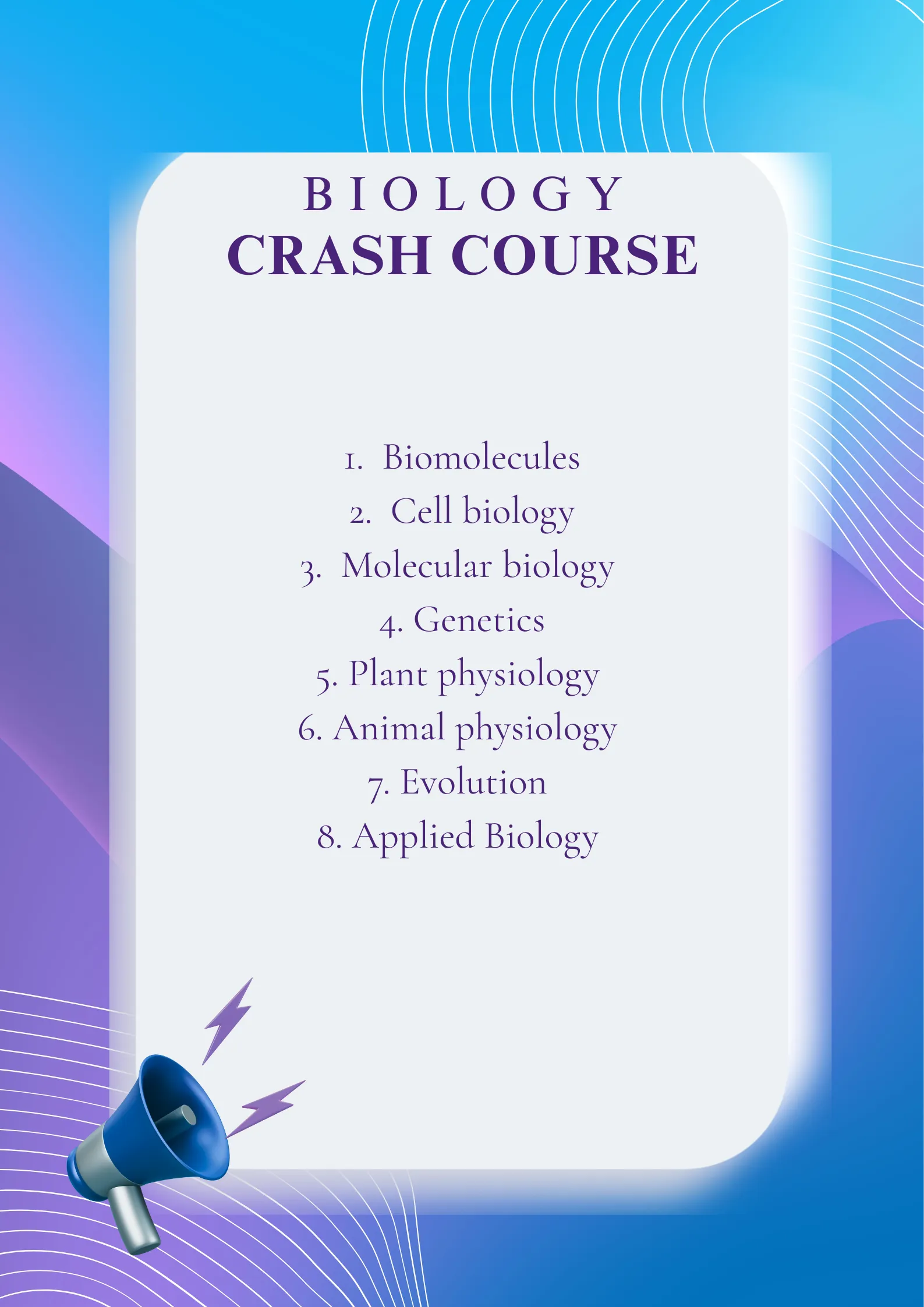 Biology Crash Course by Shaik Shahinoor
