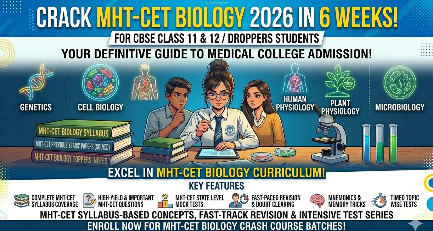 Crash Course MHT-CET 2026 by Swati Sharma